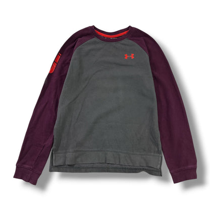 POLERÓN UNDER ARMOUR COLDGEAR YOUTH TALLA YXL – GRIS/BURDEO