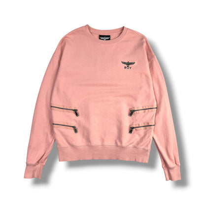 POLERÓN BOY LONDON MUJER TALLA XS ROSADO CON CIERRES