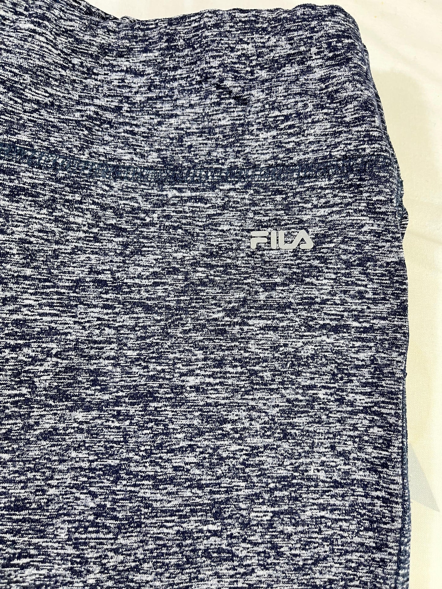 CALZA DEPORTIVA FILA MUJER PIERNA ANCHA AZUL JASPEADO
