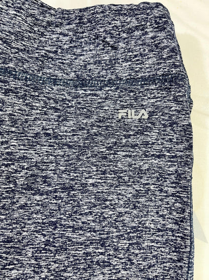 CALZA DEPORTIVA FILA MUJER PIERNA ANCHA AZUL JASPEADO