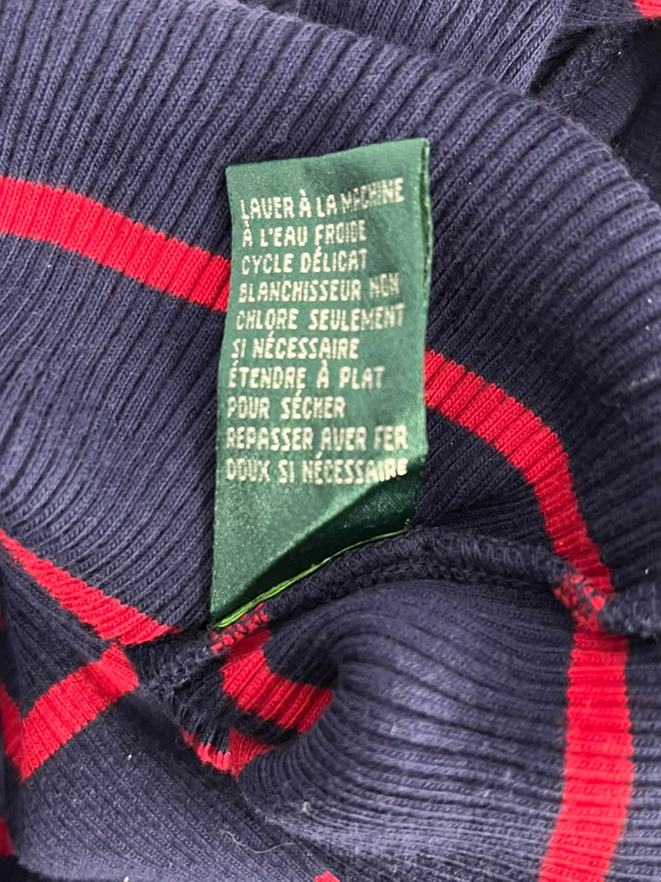 POLERA SIN MANGAS LAUREN ACTIVE RALPH LAUREN MUJER TALLA XL AZUL MARINO A RAYAS