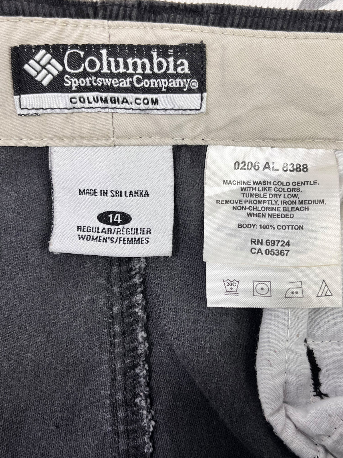 PANTALÓN COTELE COLUMBIA MUJER · TALLA 14