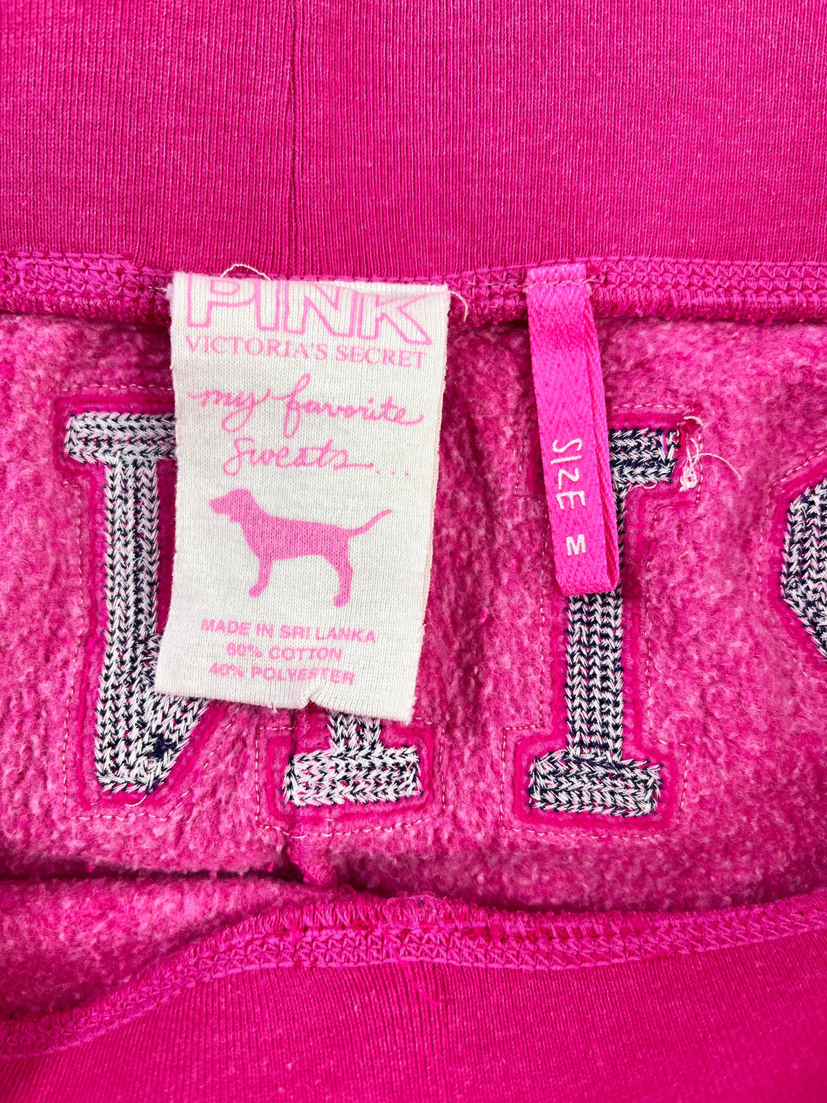 PANTALÓN JOGGER PINK VICTORIA'S SECRET MUJER TALLA M FUCSIA