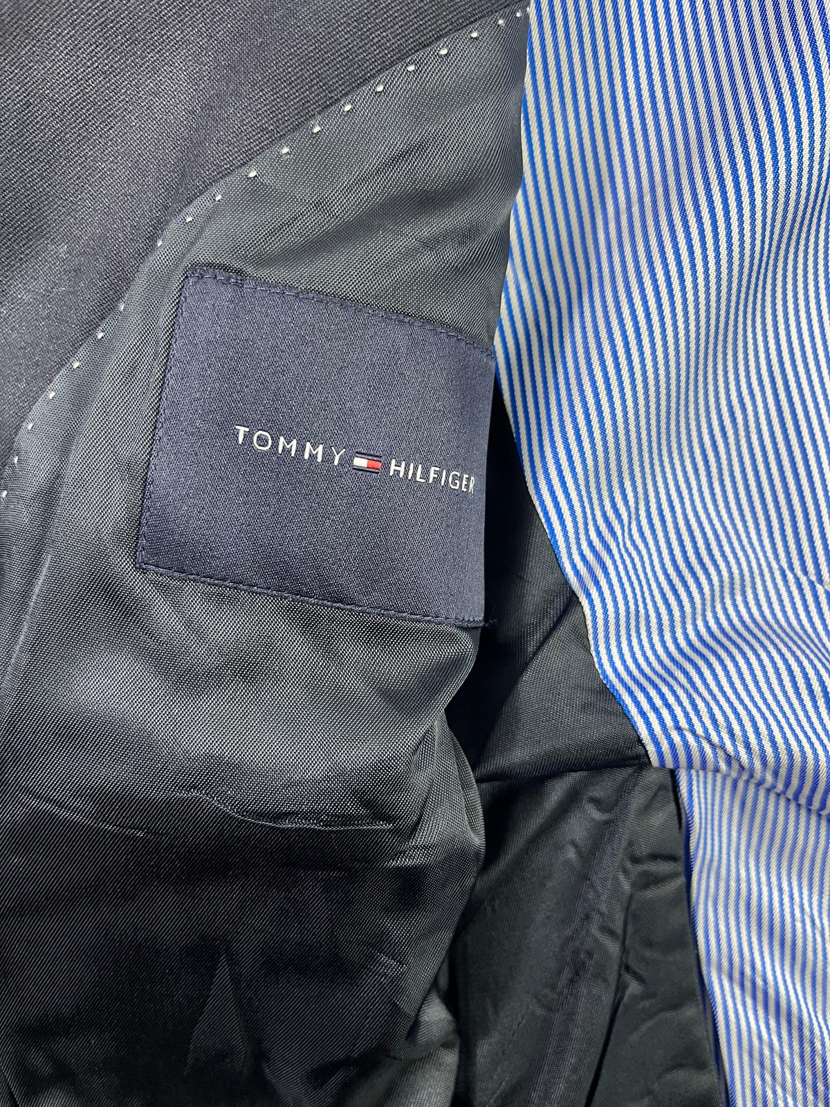BLAZER TOMMY HILFIGER HOMBRE 100% LANA AZUL MARINO