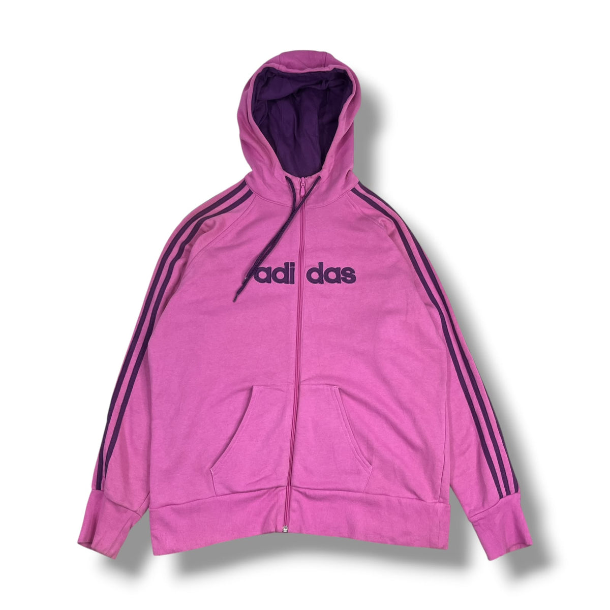 POLERÓN ADIDAS MUJER XL ROSADO CON CAPUCHA