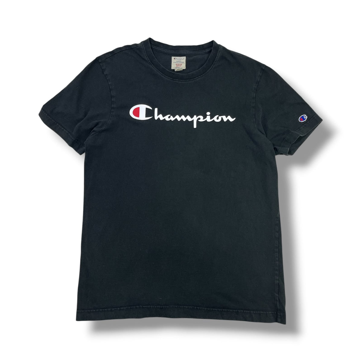 POLERA CHAMPION HOMBRE NEGRA · TALLA M