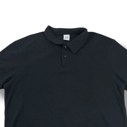 POLERA POLO ZARA HOMBRE TALLA XL NEGRA