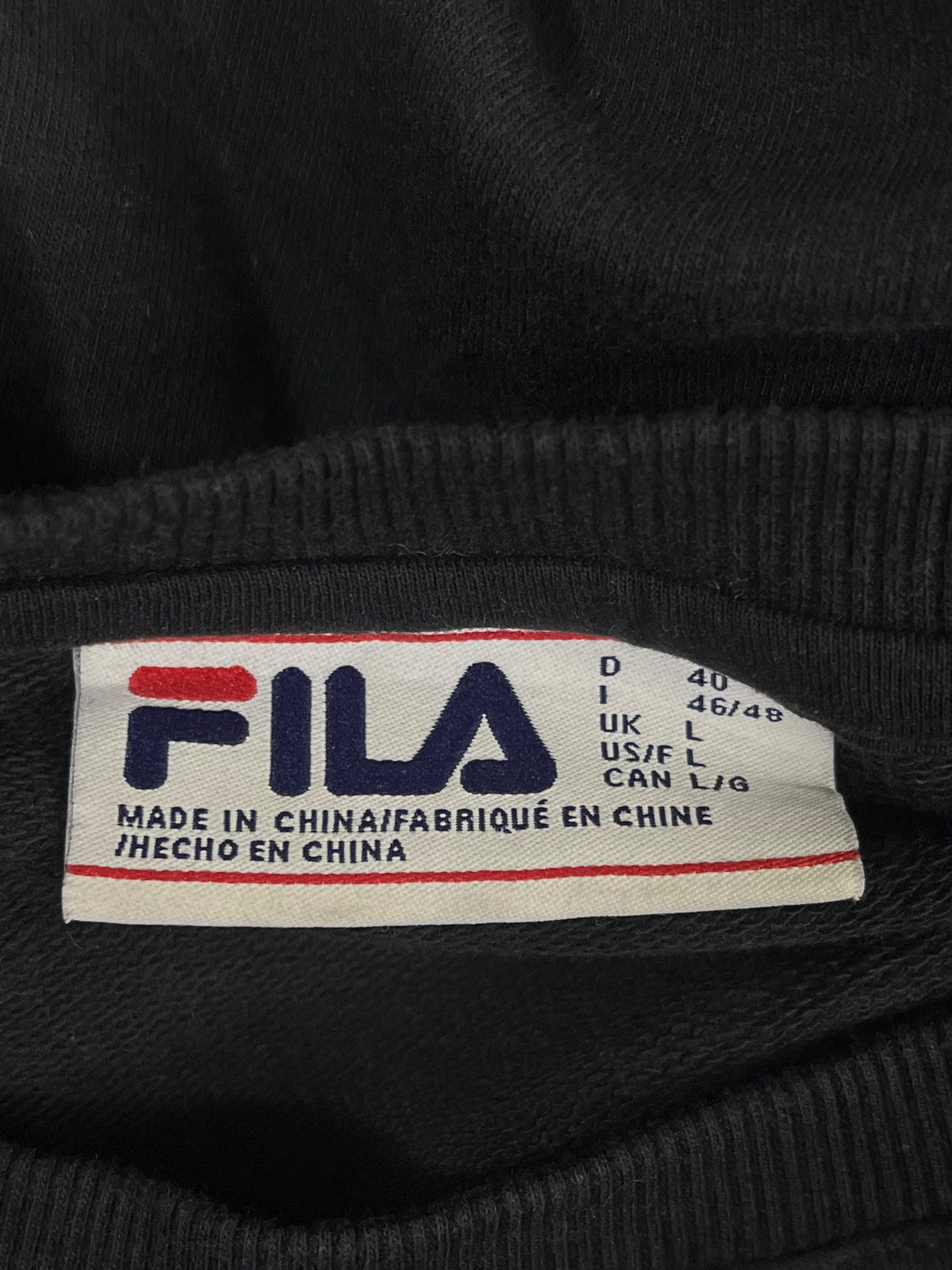 POLERÓN FILA MUJER TALLA L NEGRO
