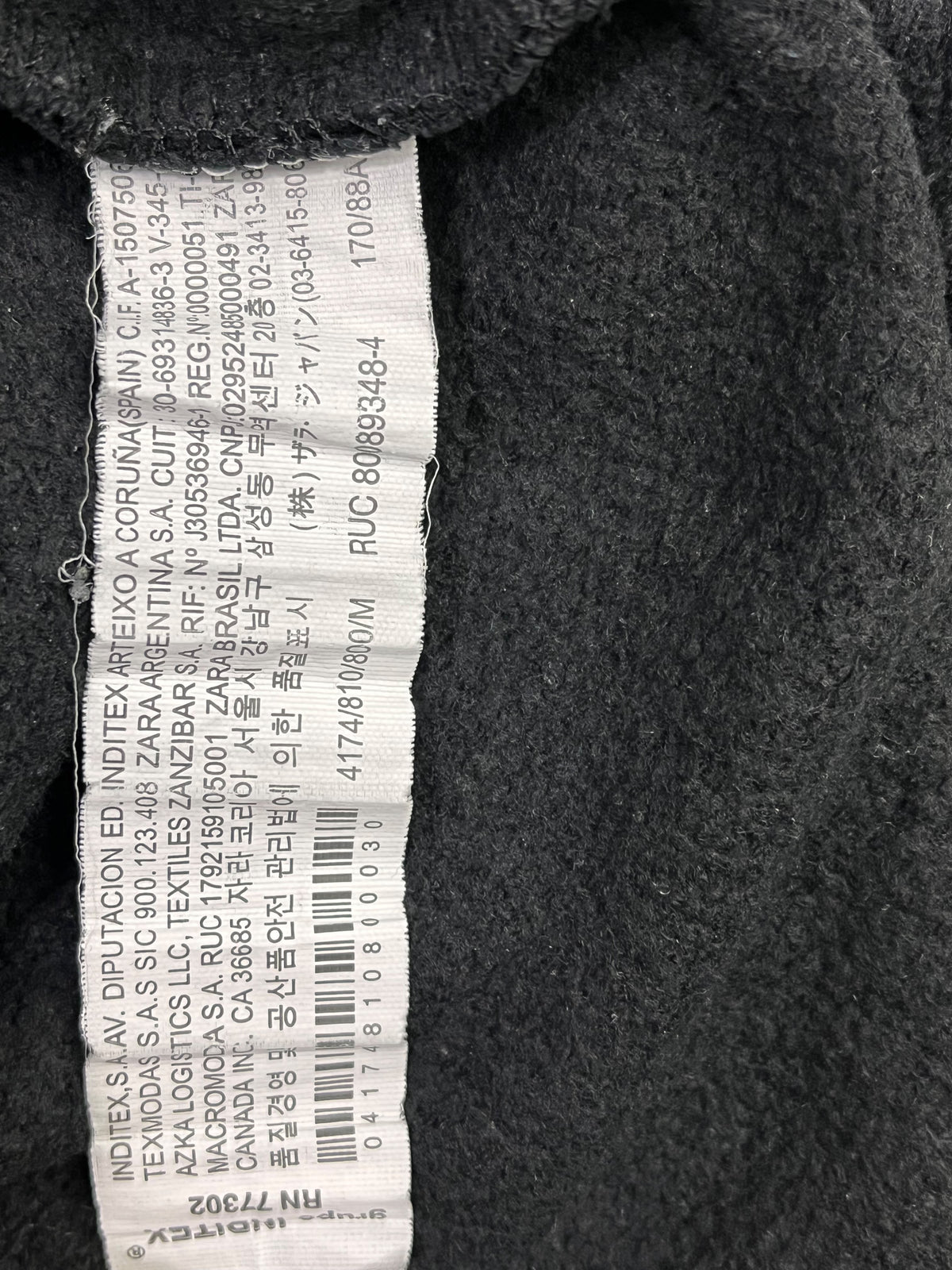 POLERÓN ZARA NEGRO MANGA 3/4 · TALLA M