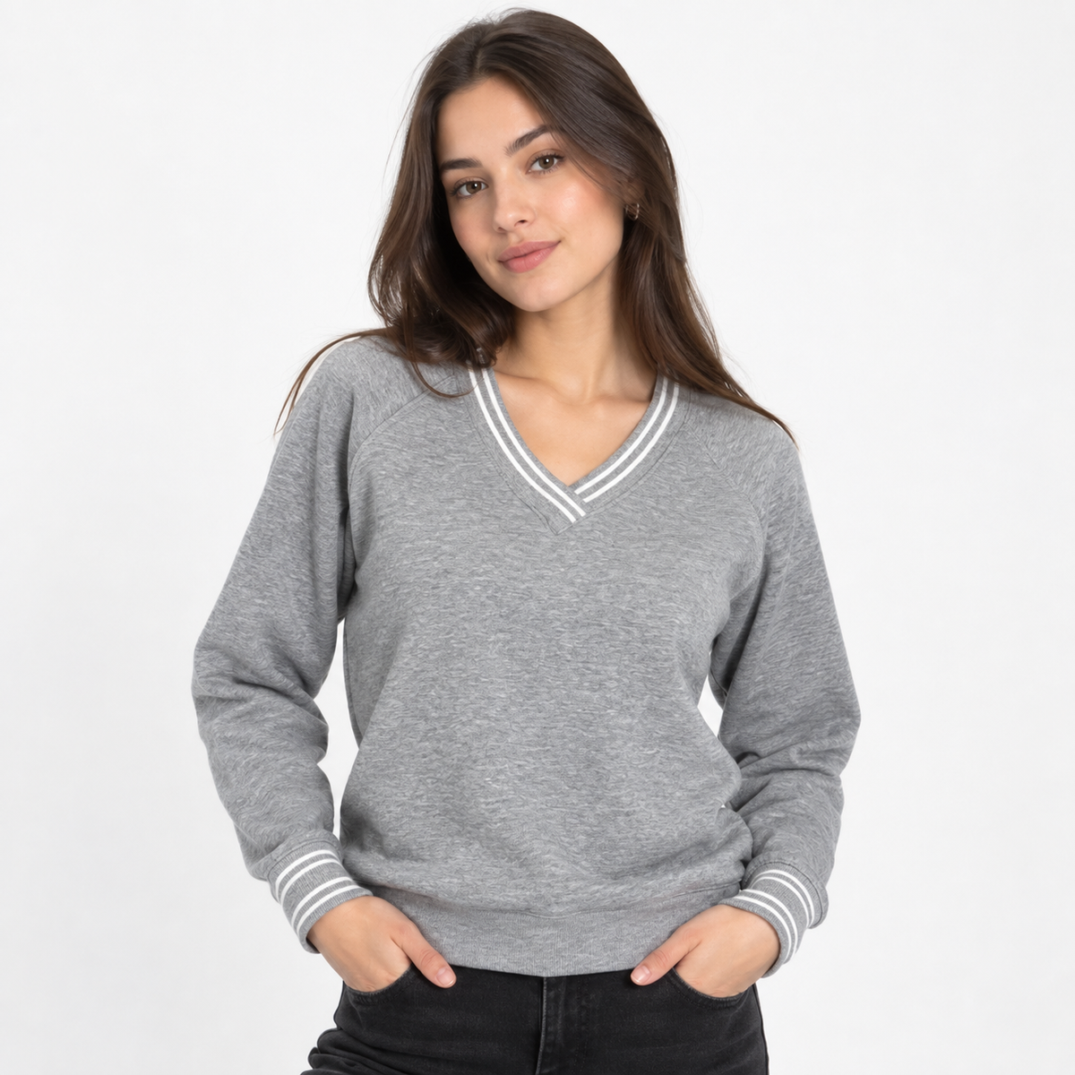 POLERÓN JOE FRESH MUJER TALLA S GRIS