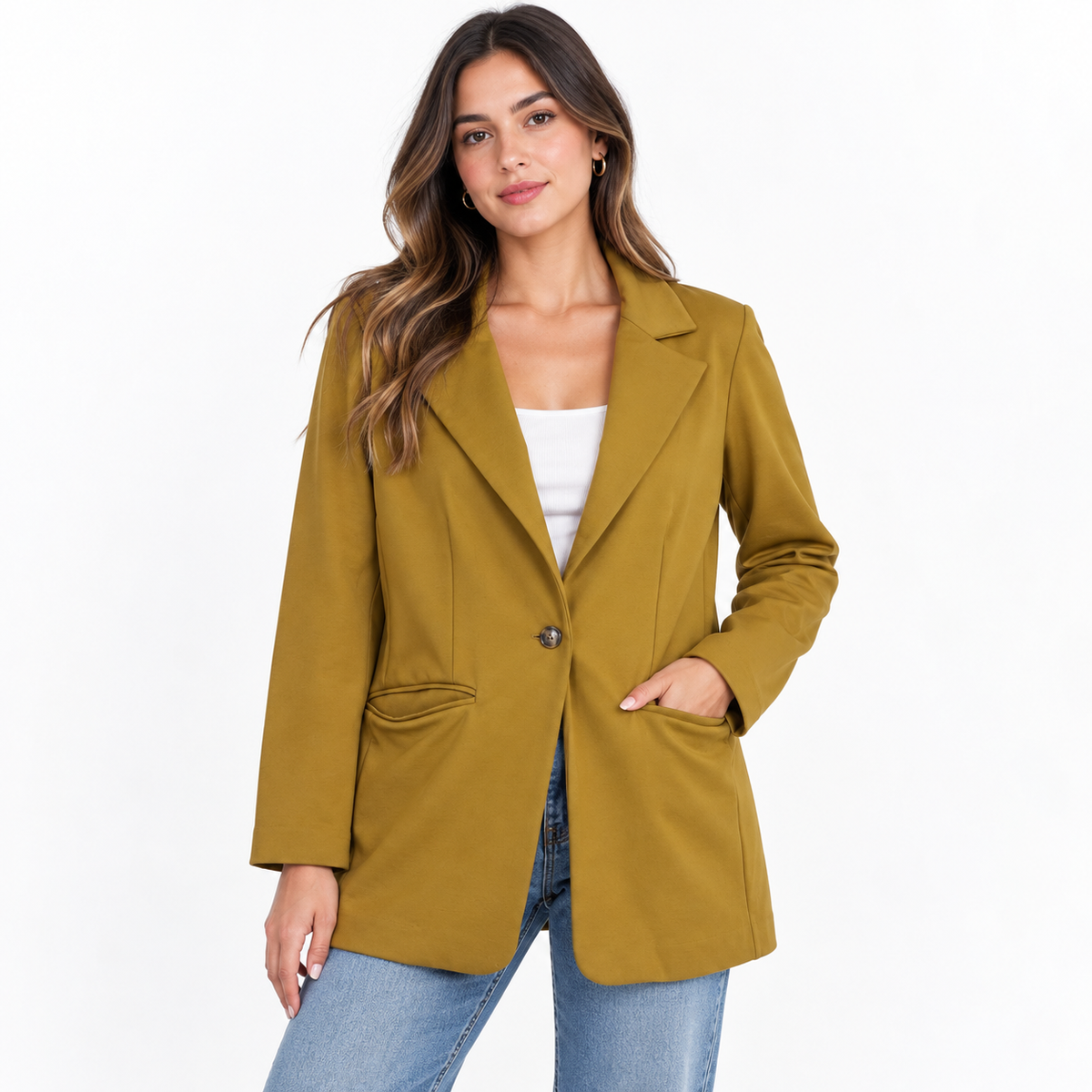 BLAZER BANANA REPUBLIC MUJER XL MOSTAZA
