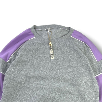 POLERÓN MORAL FIBER MUJER TALLA XL GRIS/LILA