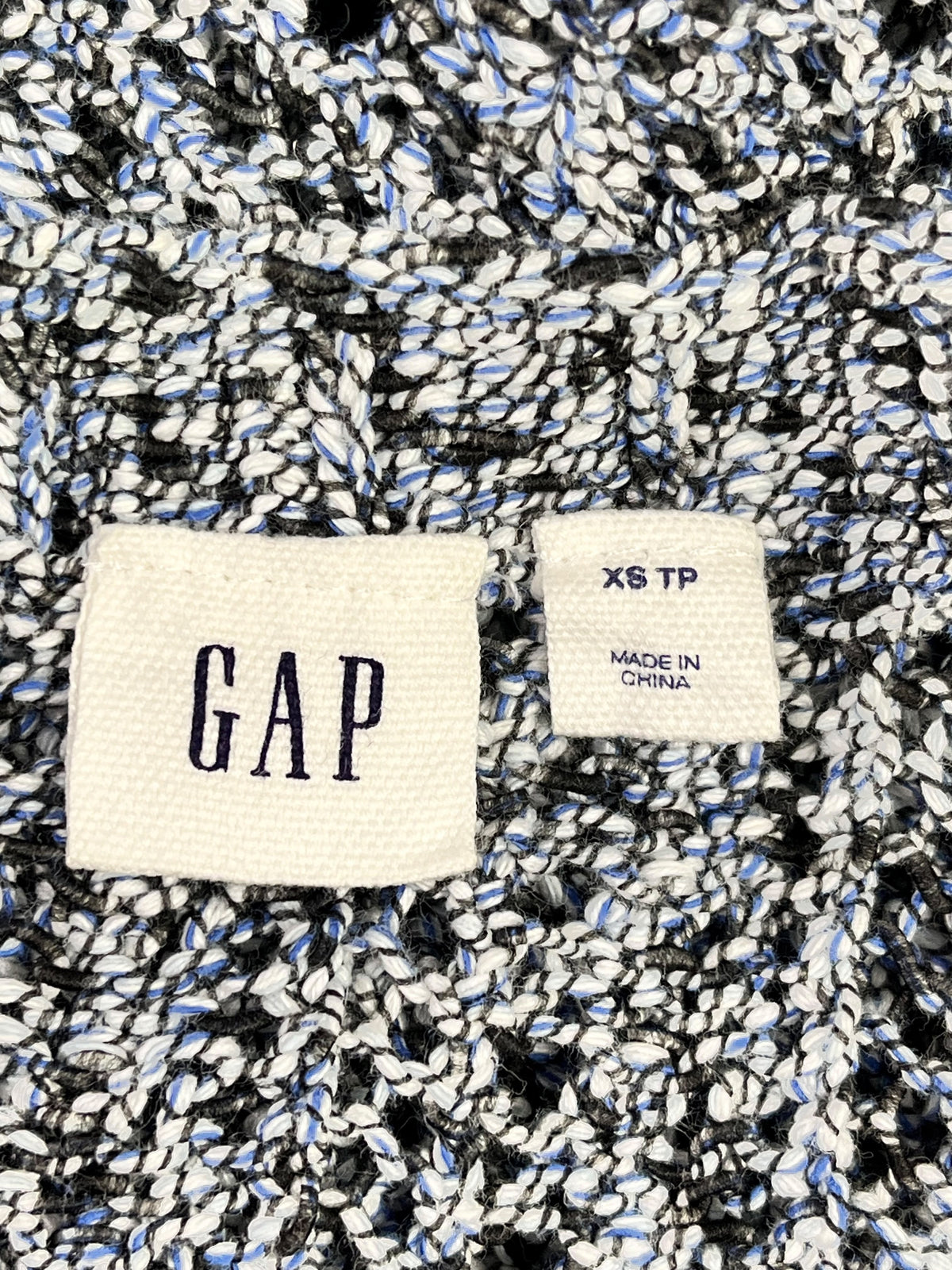 SWEATER SIN MANGAS GAP MUJER XS TEJIDO ABIERTO