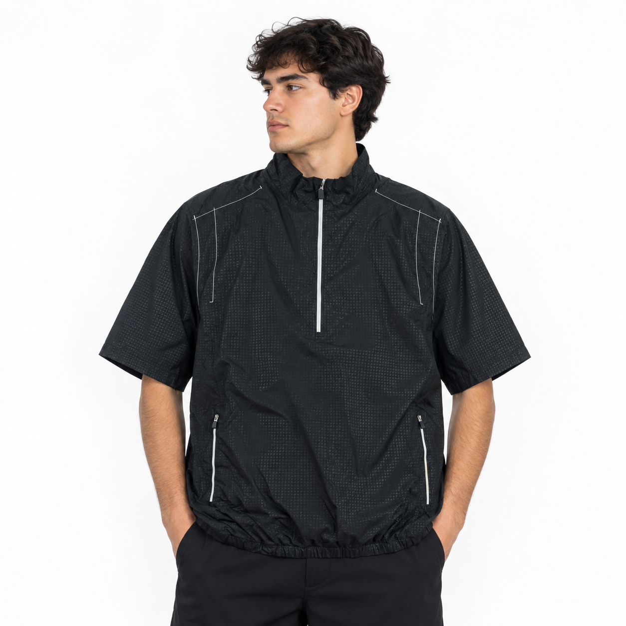 CHAQUETA LIGERA ADIDAS GOLF CLIMAPROOF HOMBRE TALLA XL NEGRA