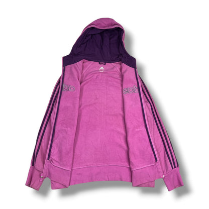 POLERÓN ADIDAS MUJER XL ROSADO CON CAPUCHA