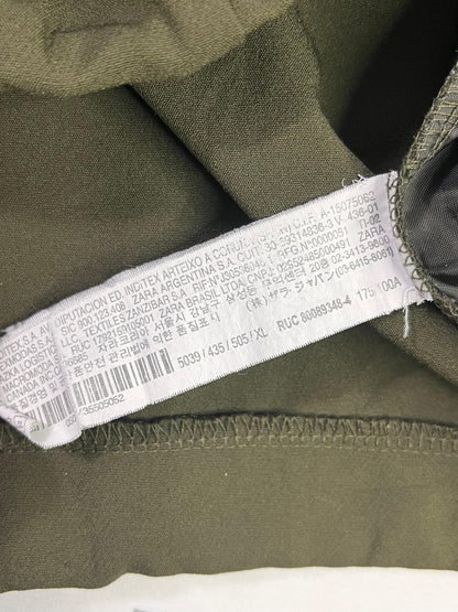 CHAQUETA LIGERA ZARA MUJER TALLA XL NEGRA/VERDE