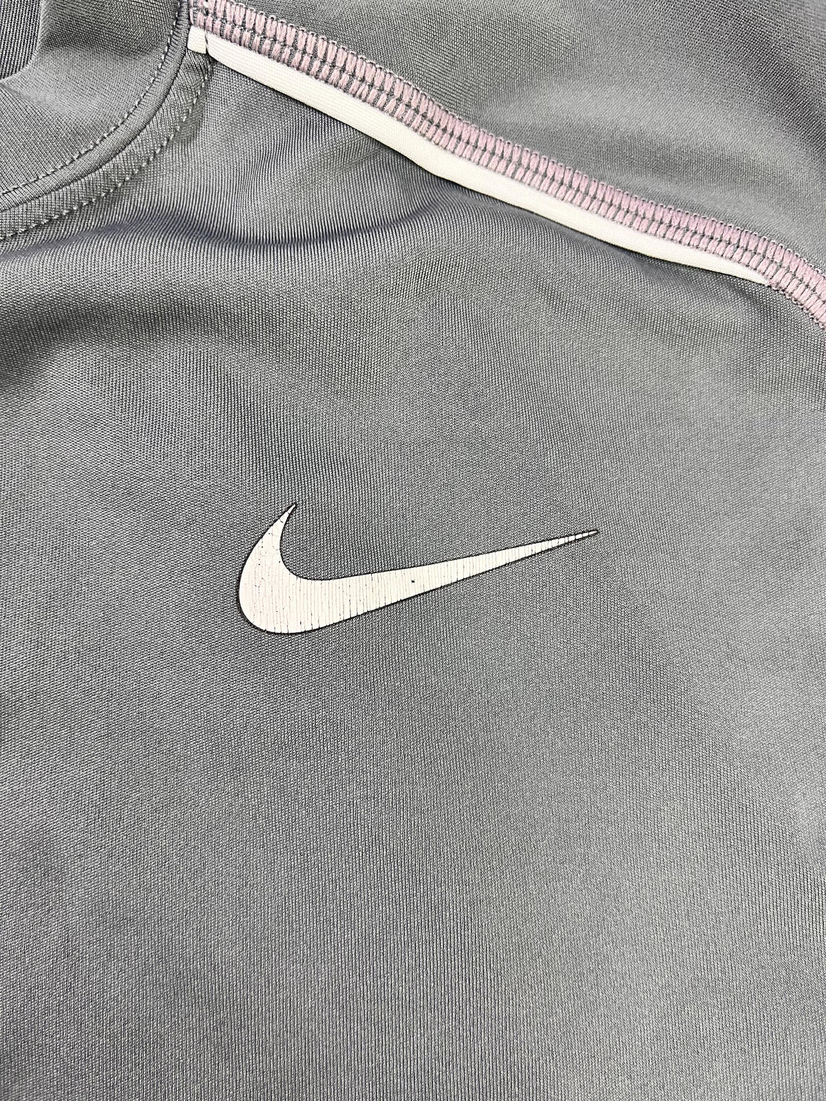 POLERA DEPORTIVA HOMBRE NIKE DRI-FIT MANGA LARGA TALLA M GRIS