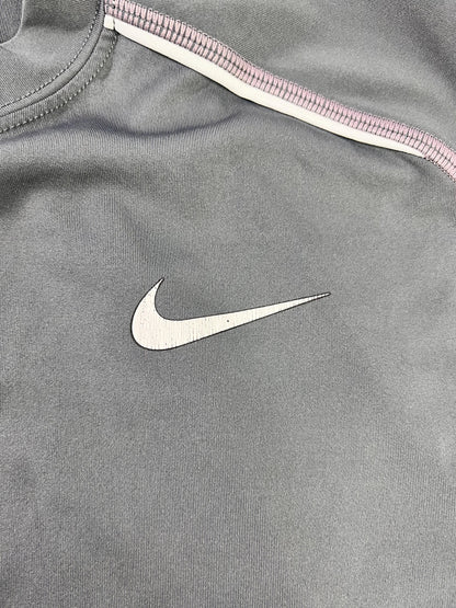 POLERA DEPORTIVA HOMBRE NIKE DRI-FIT MANGA LARGA TALLA M GRIS