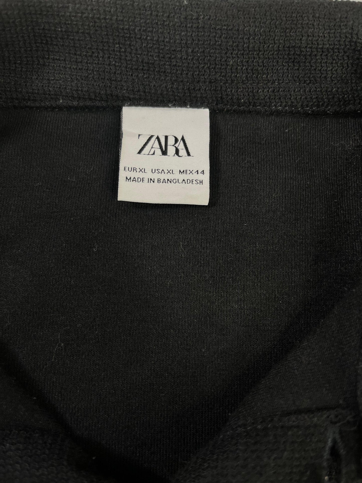 POLERA POLO ZARA HOMBRE TALLA XL NEGRA