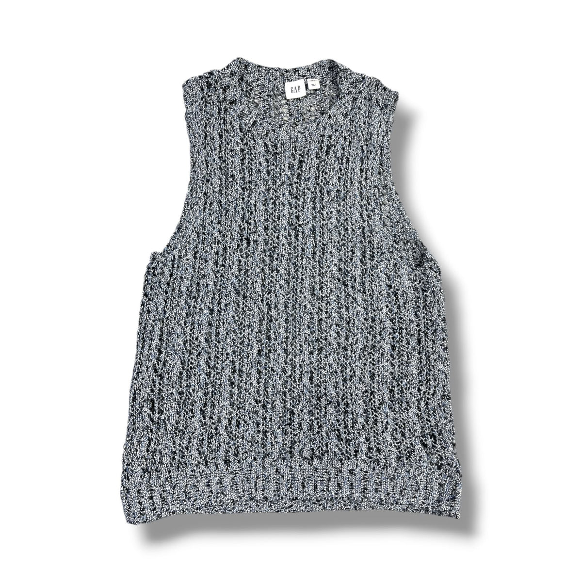 SWEATER SIN MANGAS GAP MUJER XS TEJIDO ABIERTO