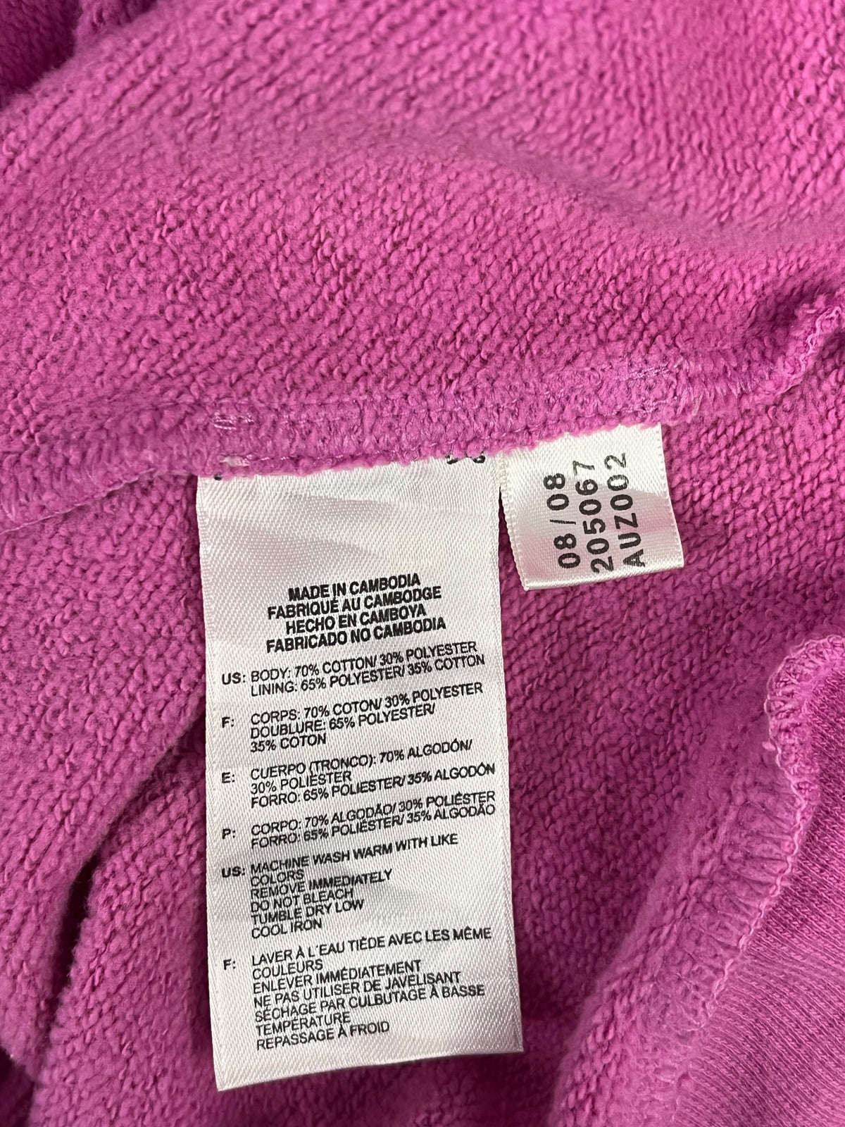 POLERÓN ADIDAS MUJER XL ROSADO CON CAPUCHA