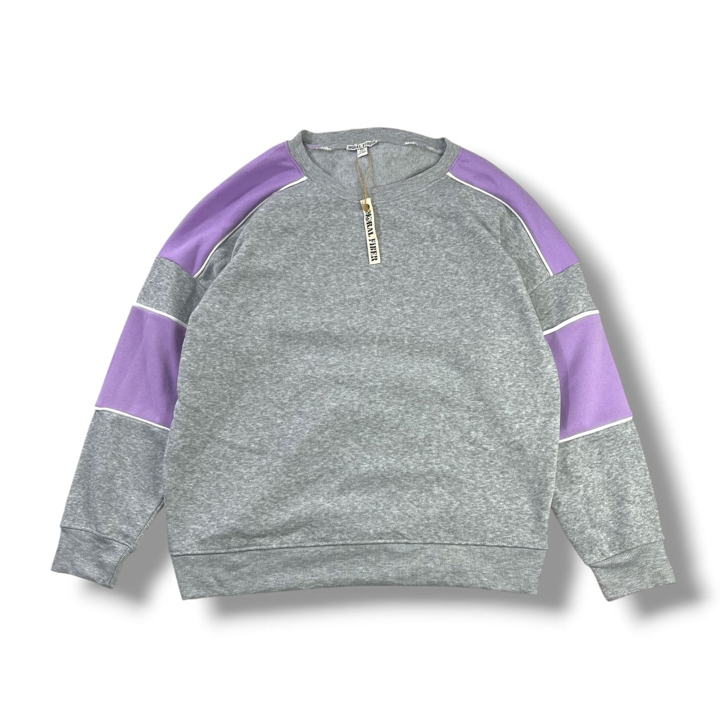 POLERÓN MORAL FIBER MUJER TALLA XL GRIS/LILA