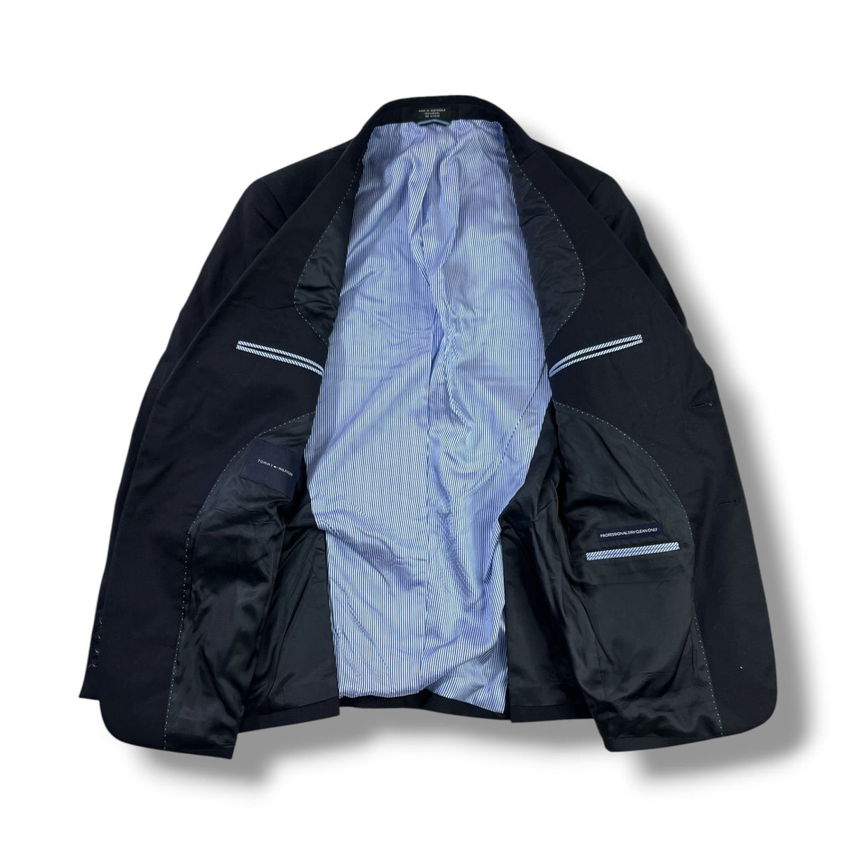 BLAZER TOMMY HILFIGER HOMBRE 100% LANA AZUL MARINO