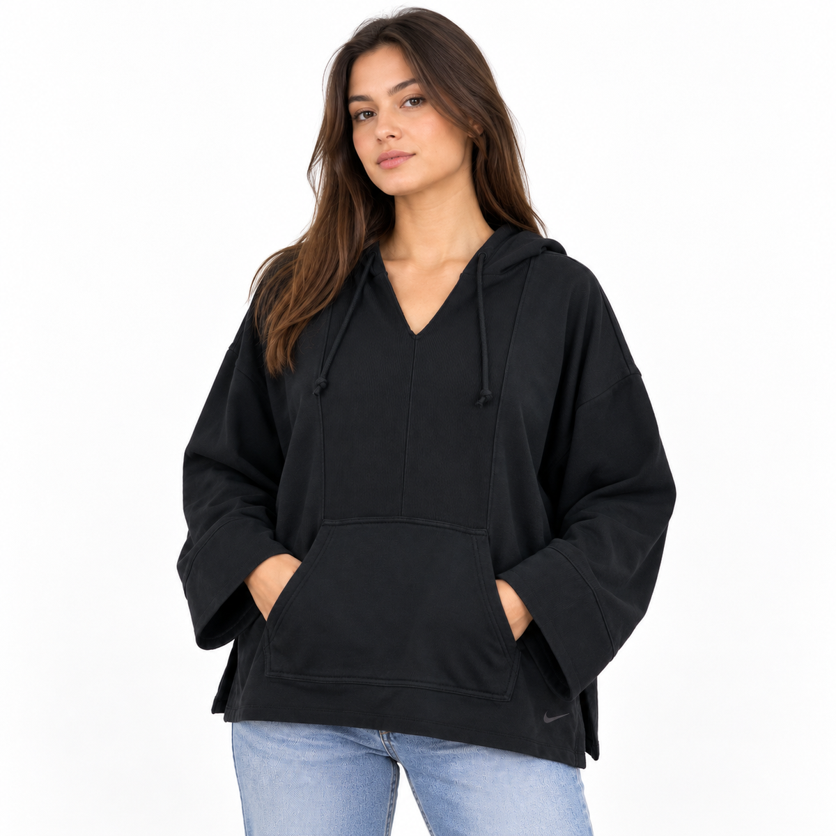 POLERÓN NIKE DRI-FIT MUJER TALLA M NEGRO