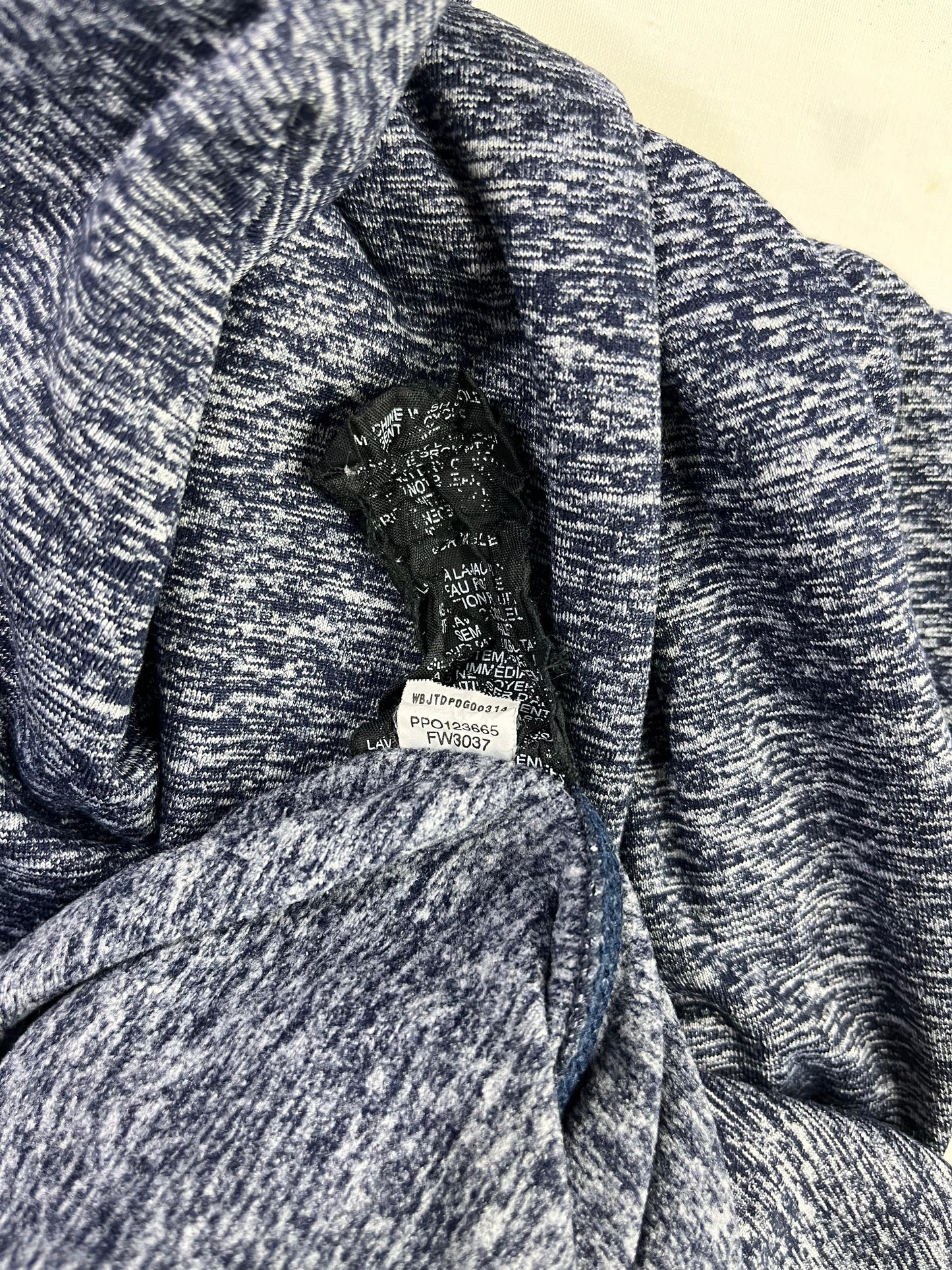 CALZA DEPORTIVA FILA MUJER PIERNA ANCHA AZUL JASPEADO