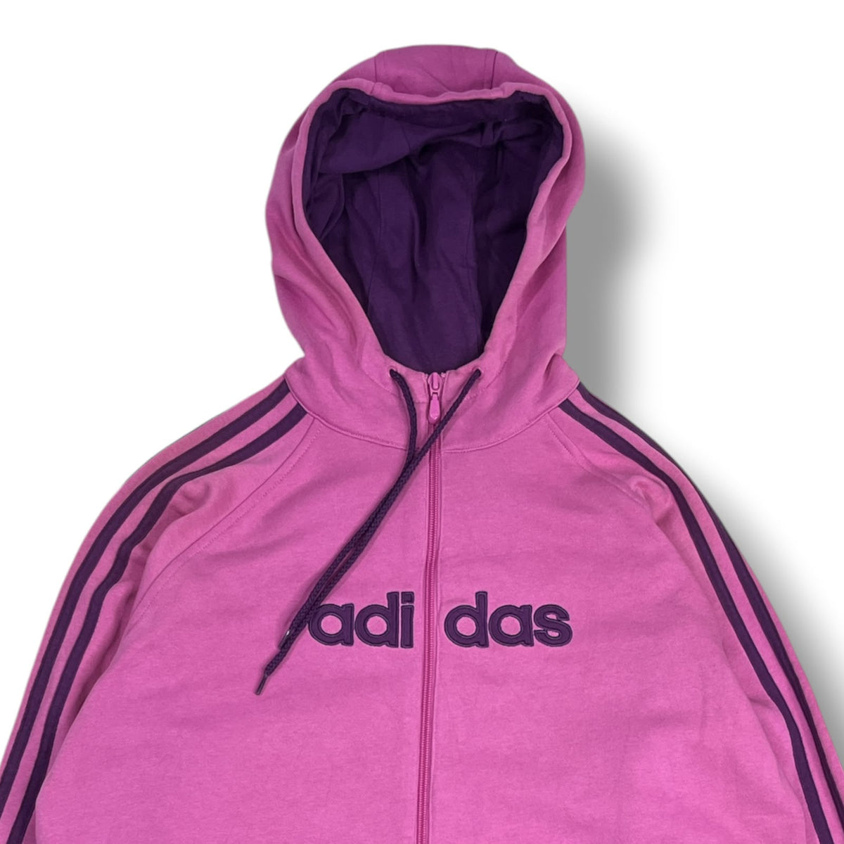 POLERÓN ADIDAS MUJER XL ROSADO CON CAPUCHA