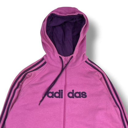 POLERÓN ADIDAS MUJER XL ROSADO CON CAPUCHA
