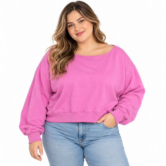 POLERÓN HOLLISTER MUJER ROSADO · TALLA XL