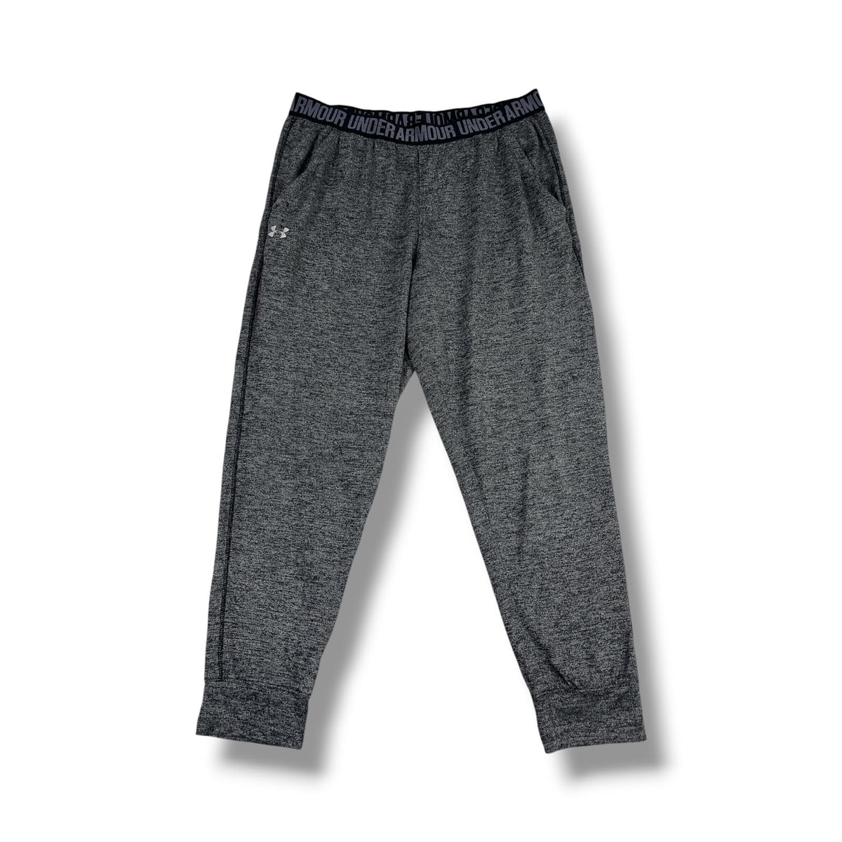 PANTALÓN DEPORTIVO UNDER ARMOUR HOMBRE GRIS JASPEADO TALLA M APROX.