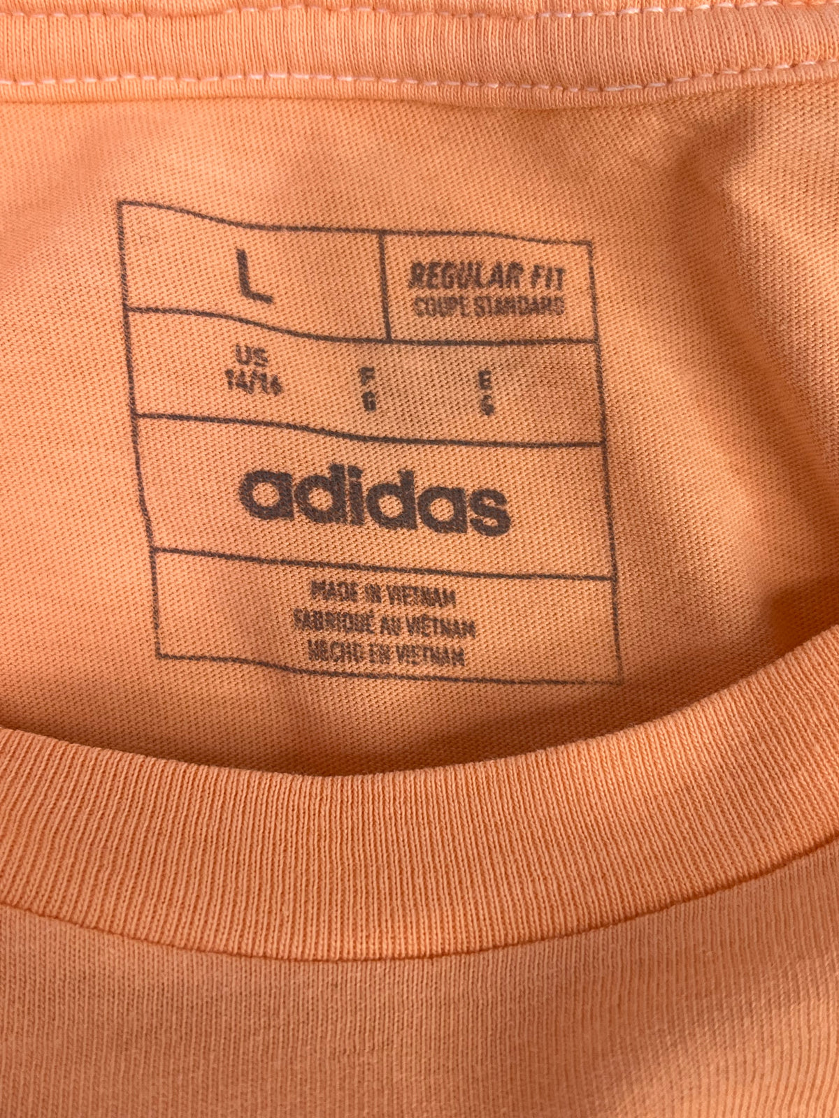 POLERA ADIDAS HOMBRE TALLA L NARANJA ESTAMPADA