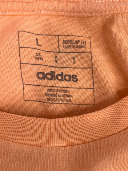 POLERA ADIDAS HOMBRE TALLA L NARANJA ESTAMPADA
