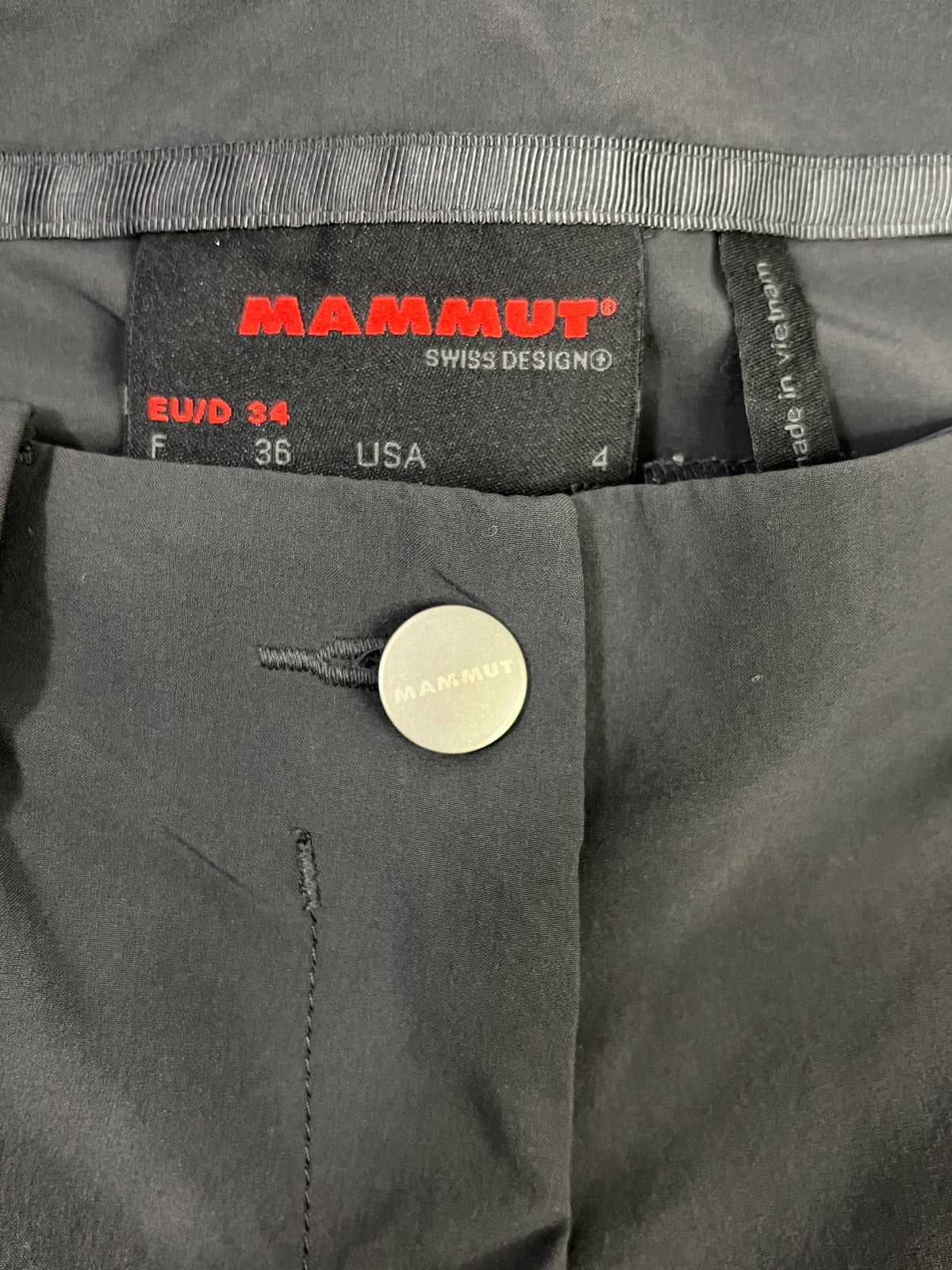 PANTALÓN MAMMUT MUJER TALLA 34 CONVERTIBLE TREKKING