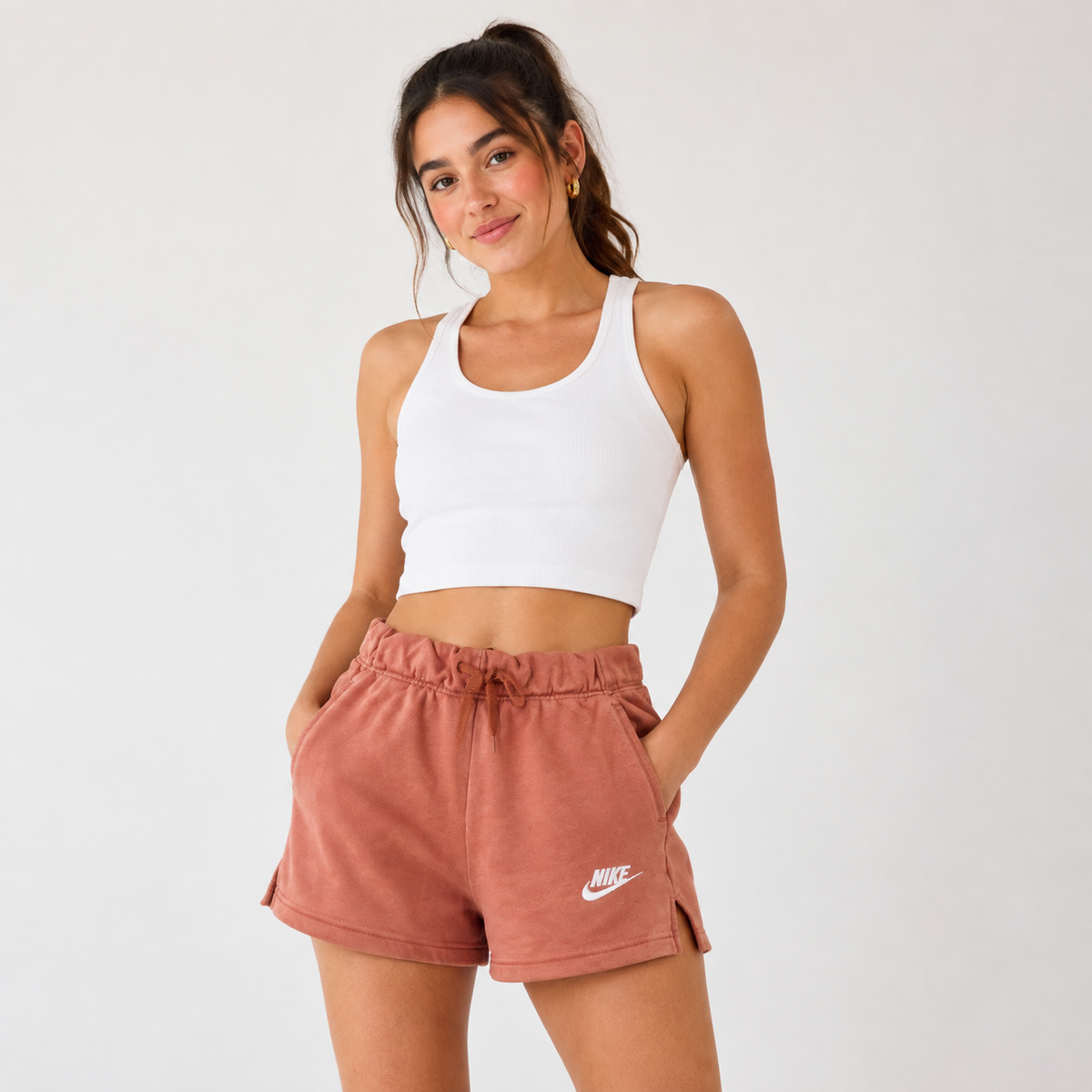 SHORT NIKE MUJER TALLA L ROSADO