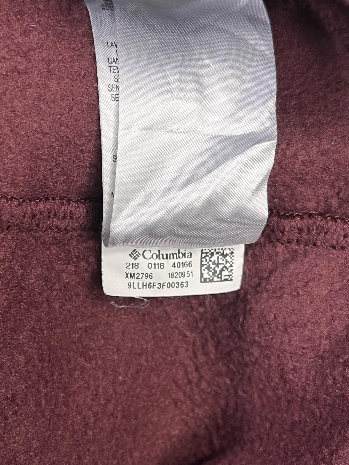 POLAR COLUMBIA HOMBRE TALLA M GRIS/BURDEO