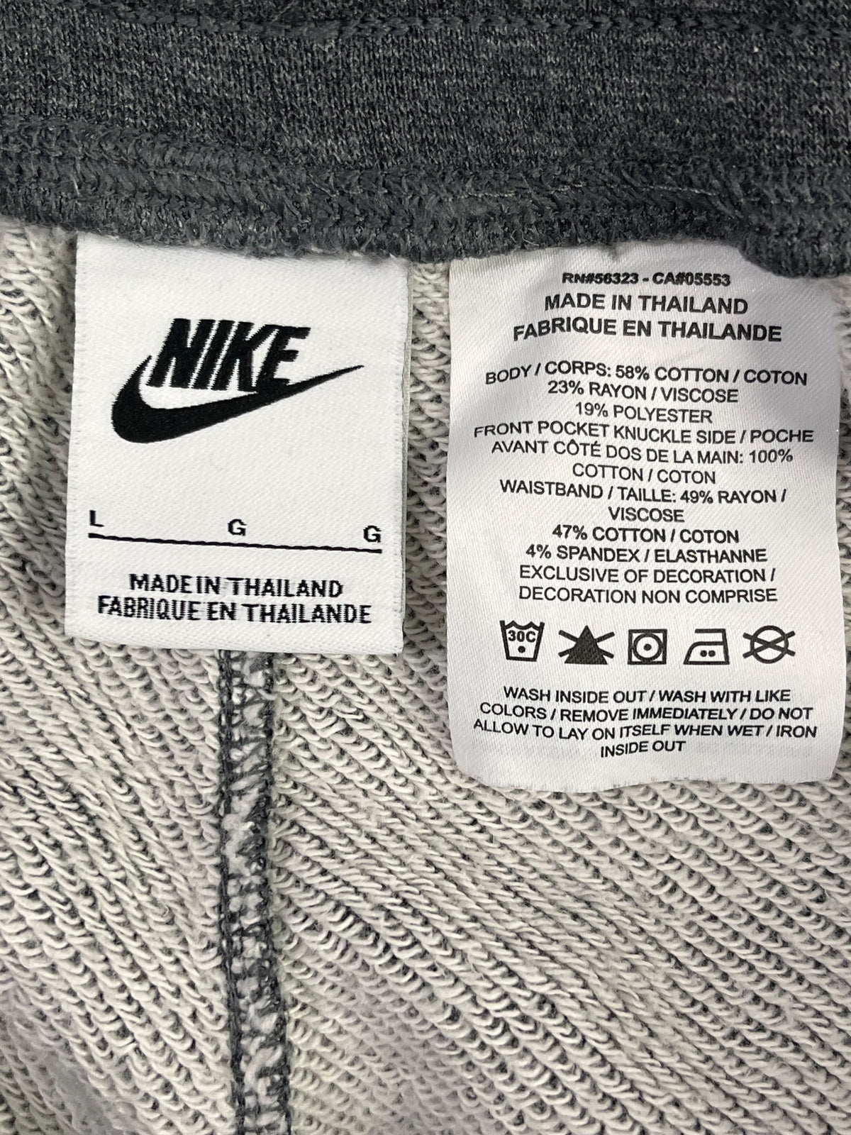 SHORT NIKE HOMBRE TALLA L GRIS OSCURO