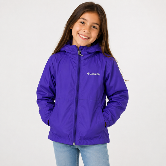 CHAQUETA COLUMBIA NIÑA TALLA S (7/8) MORADA
