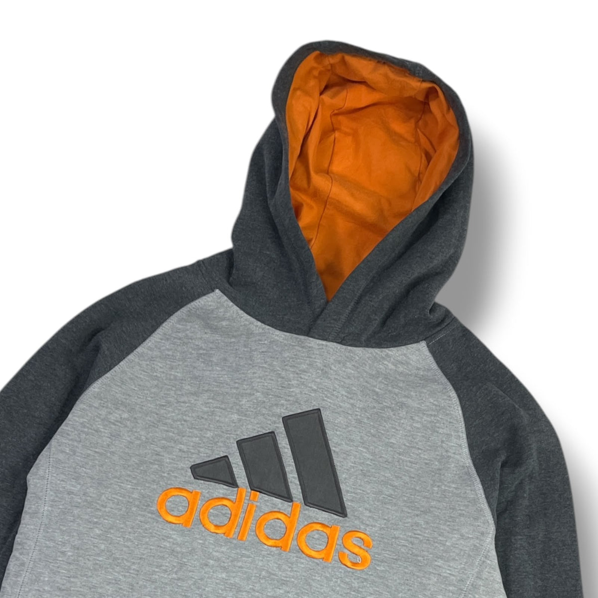 POLERÓN ADIDAS MUJER TALLA M APROX. GRIS CON NARANJO
