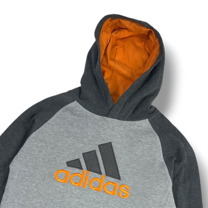 POLERÓN ADIDAS MUJER TALLA M APROX. GRIS CON NARANJO