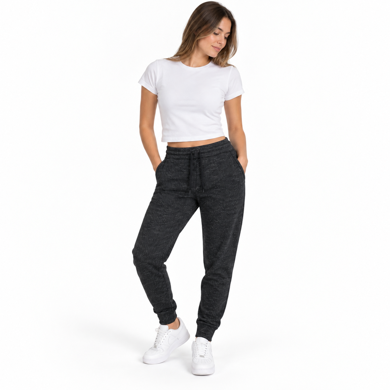 PANTALÓN JOGGER CHAMPION TALLA XL GRIS JASPEADO