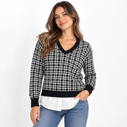 SWEATER CALVIN KLEIN MUJER TALLA S BLANCO Y NEGRO