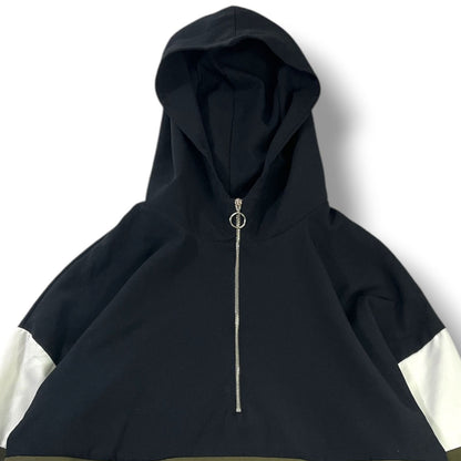 CHAQUETA LIGERA ZARA MUJER TALLA XL NEGRA/VERDE