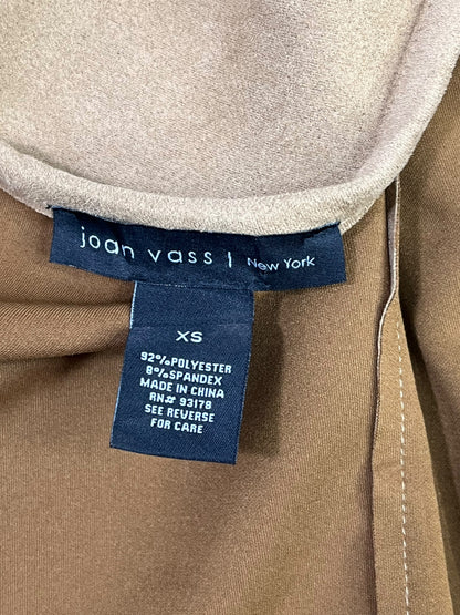 ABRIGO JOAN VASS NEW YORK MUJER XS BEIGE EFECTO GAMUZA