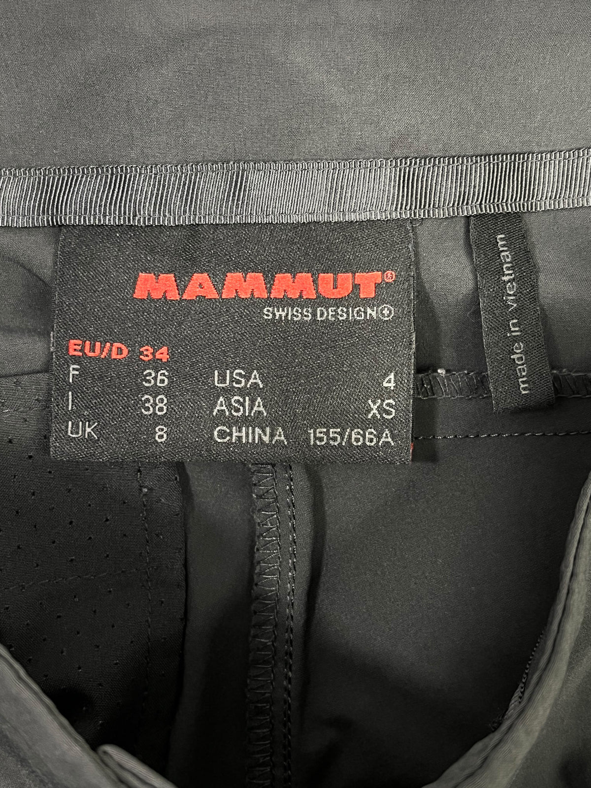 PANTALÓN MAMMUT MUJER TALLA 34 CONVERTIBLE TREKKING