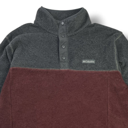POLAR COLUMBIA HOMBRE TALLA M GRIS/BURDEO