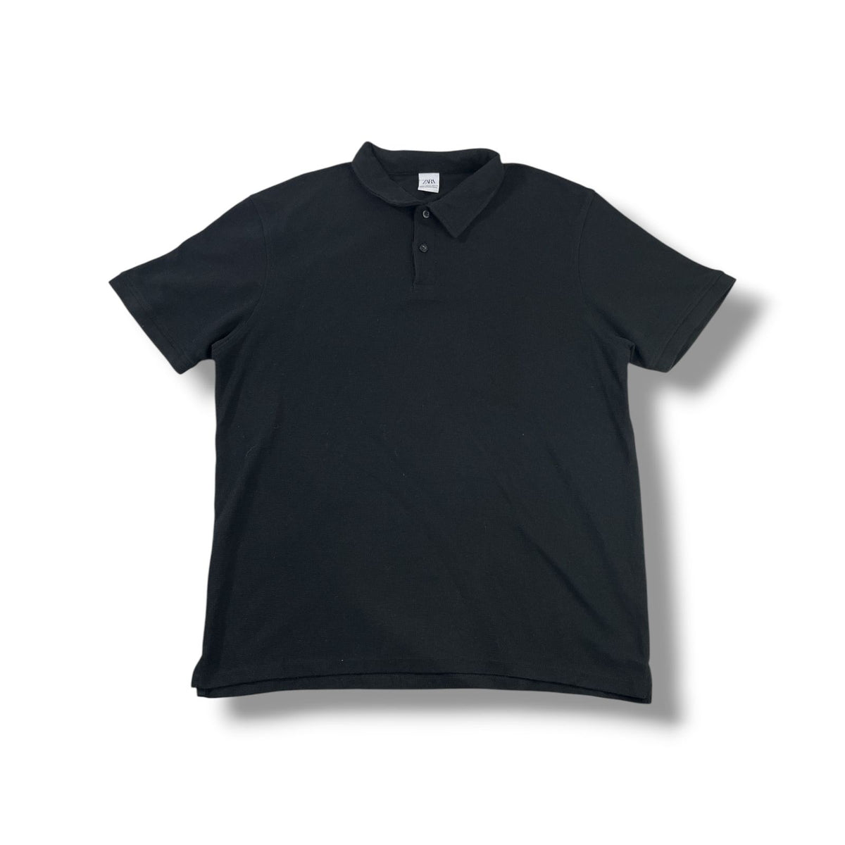POLERA POLO ZARA HOMBRE TALLA XL NEGRA
