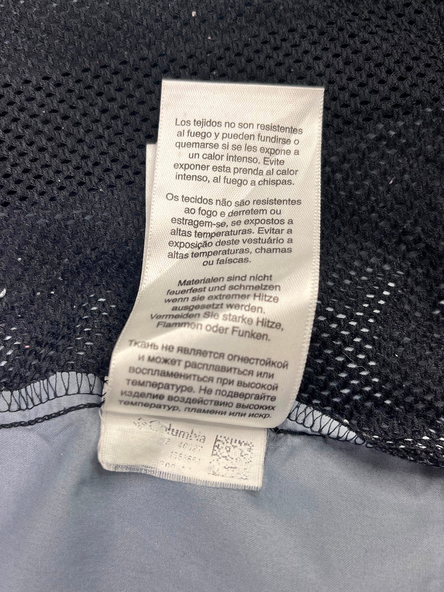 Etiqueta talla S Columbia Sportswear
